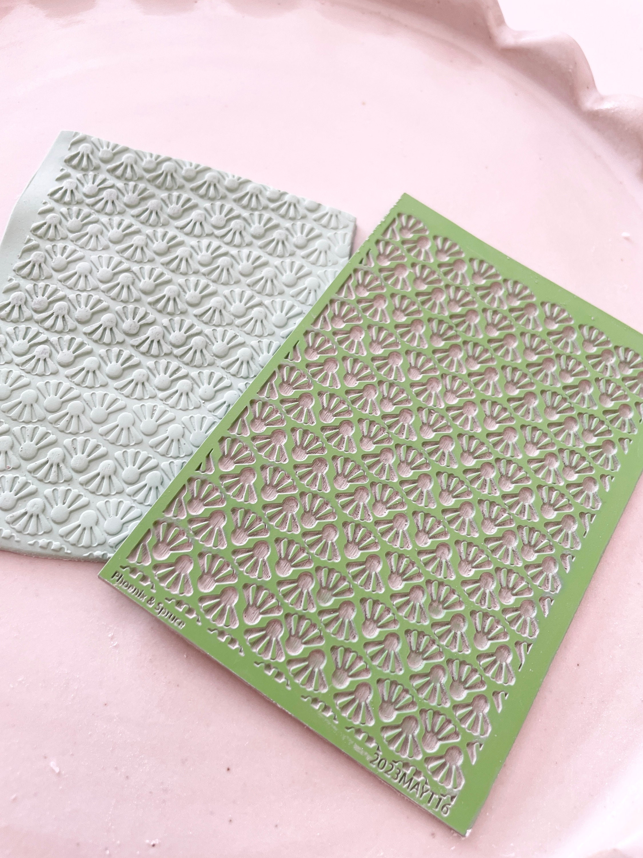 Houseplant rubber texture mat, cheese plant texture mat, leaf shaped  texture mat for polymer clay, texture mats for clay earrings