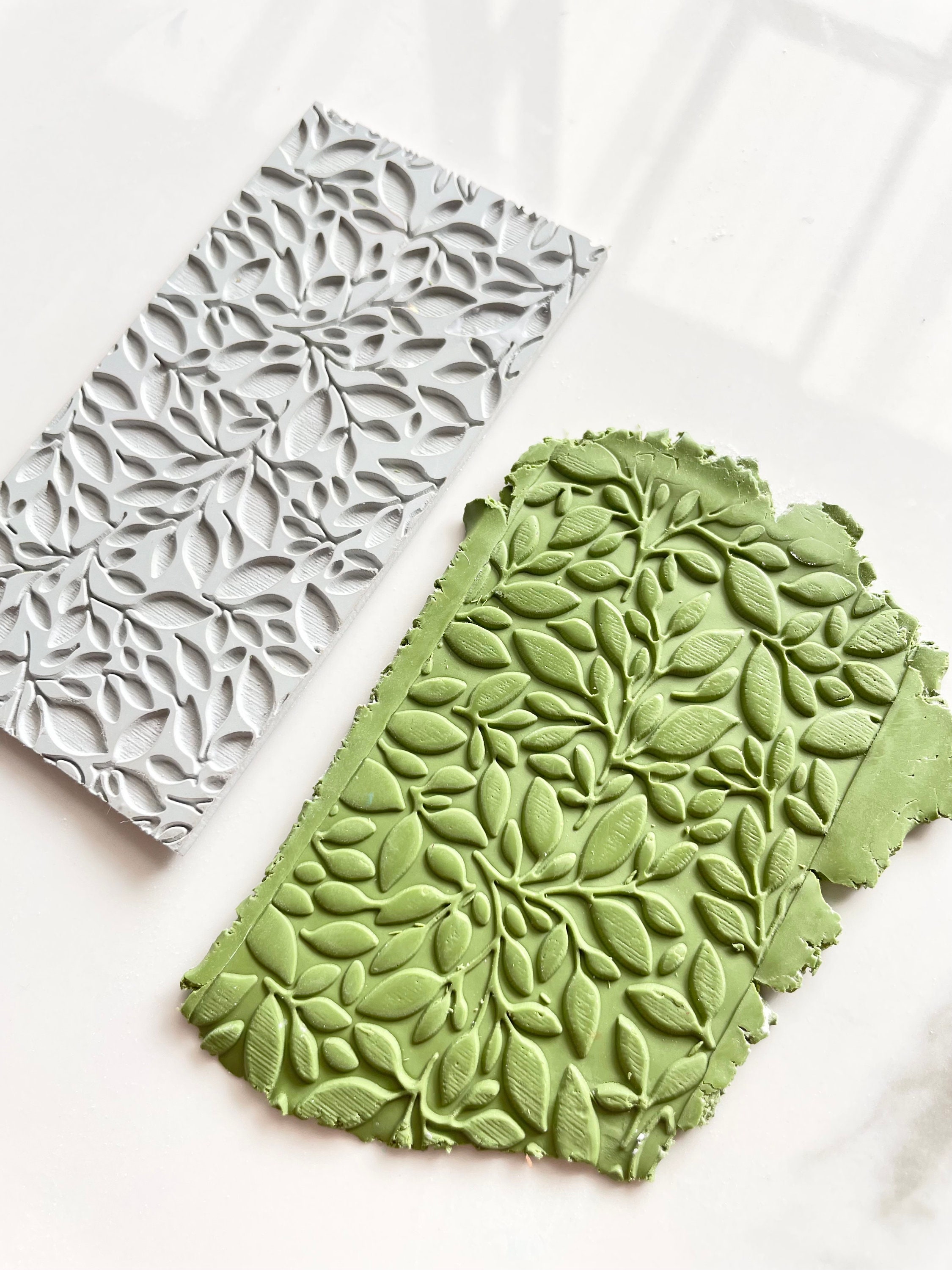Polymer Clay Texture Mat Full Leaves Standard Size Impression Sheet  Botanical Pattern Metalclay Ceramic Clay Earrings FULL LEAVES MAT 