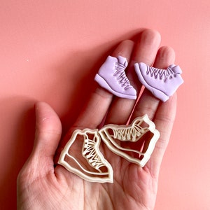 Boots shape cutter for polymer clay | hiking shoes set of 2 boho embossing cut out for earrings & jewellery | HIKING BOOTS