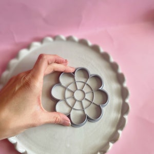 Snuisterijschaal kleivorm | grote vormsnijder polymeerklei | bloemenschotelsnijder | muurhanger vormensnijder | keramiek klei metaal klei gereedschap