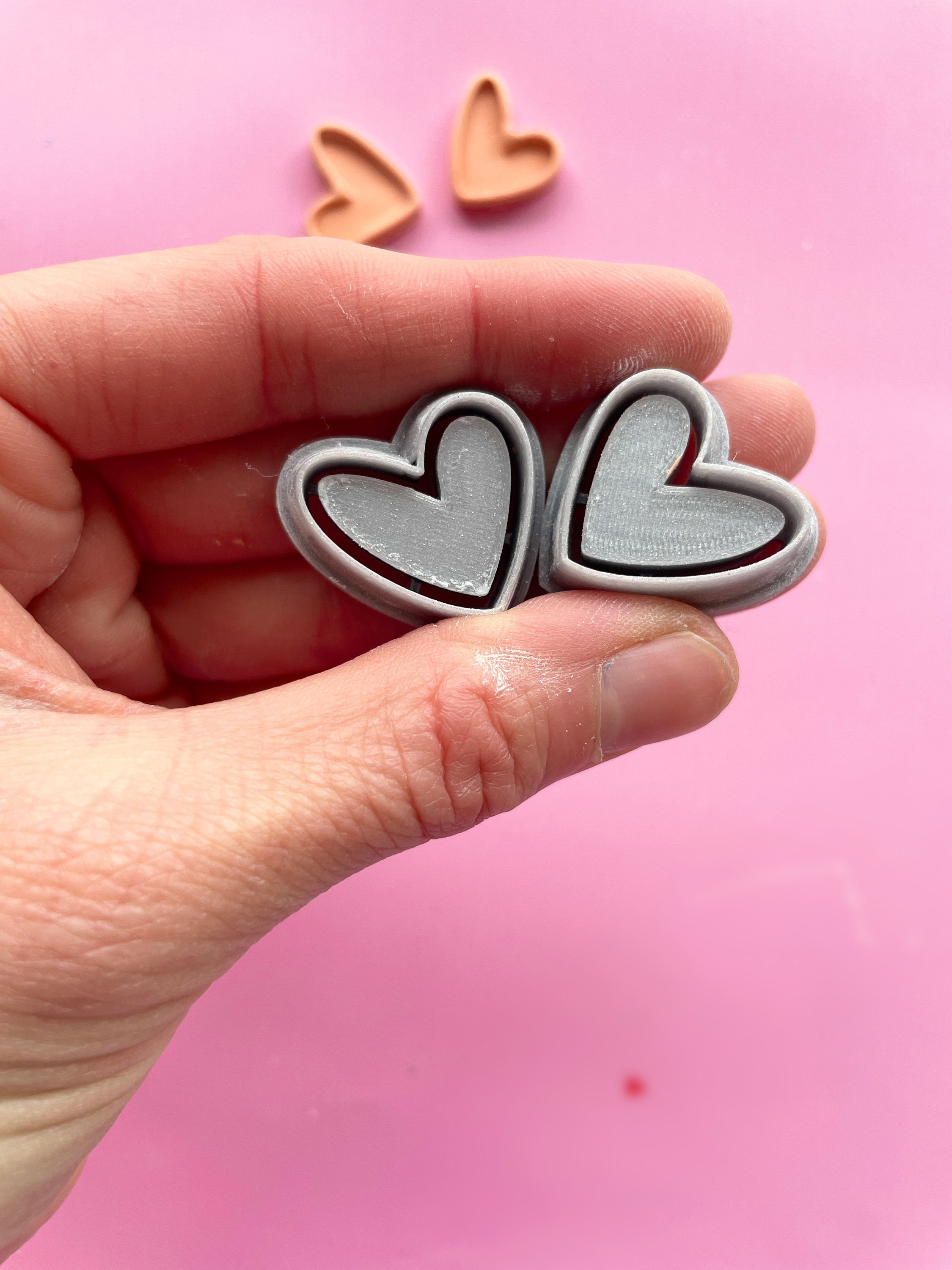 Candy Hearts Debossing Cube and Cutter for Polymer Clay – The Clay