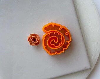 Polymer clay shape cutter | flower making tool | 3D flower earrings mold | spiral clay cutter