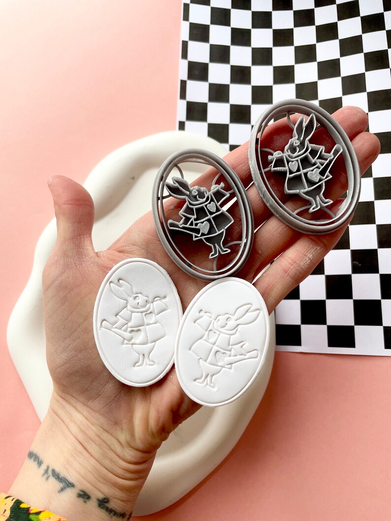 White Rabbit Clay Cutter | Bunny Shape Cutter for Polymer Clay | Alice ...