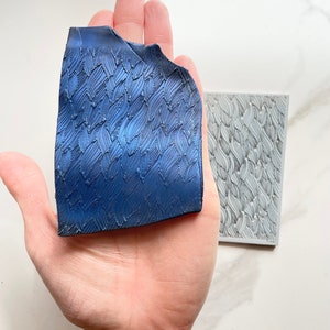 Polymerlera texturmatta | gipseffekt kronbladsvågor maxi avtrycksark | metalllera keramiska lerörhängen | BLOMSTERMATTA