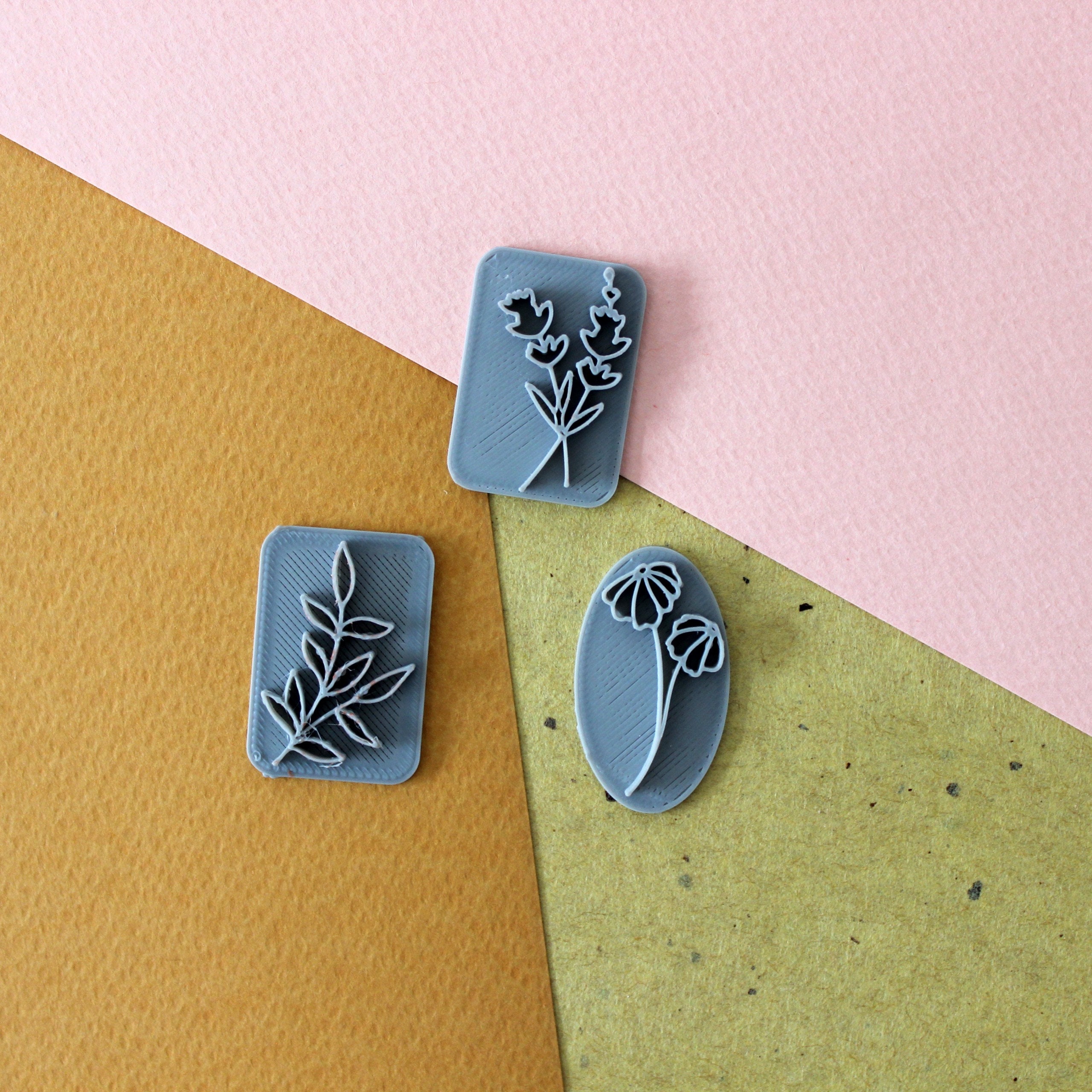 Craft Supplies & Tools Tools Violet Flower Polymer Clay Embosser