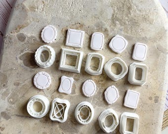 Tagliapasta per argilla / Set di mini tagliapasta a forma di cornice per argilla polimerica e ceramica / Strumenti e forniture fai da te per argilla / Tagliapasta a cornice da 20 mm