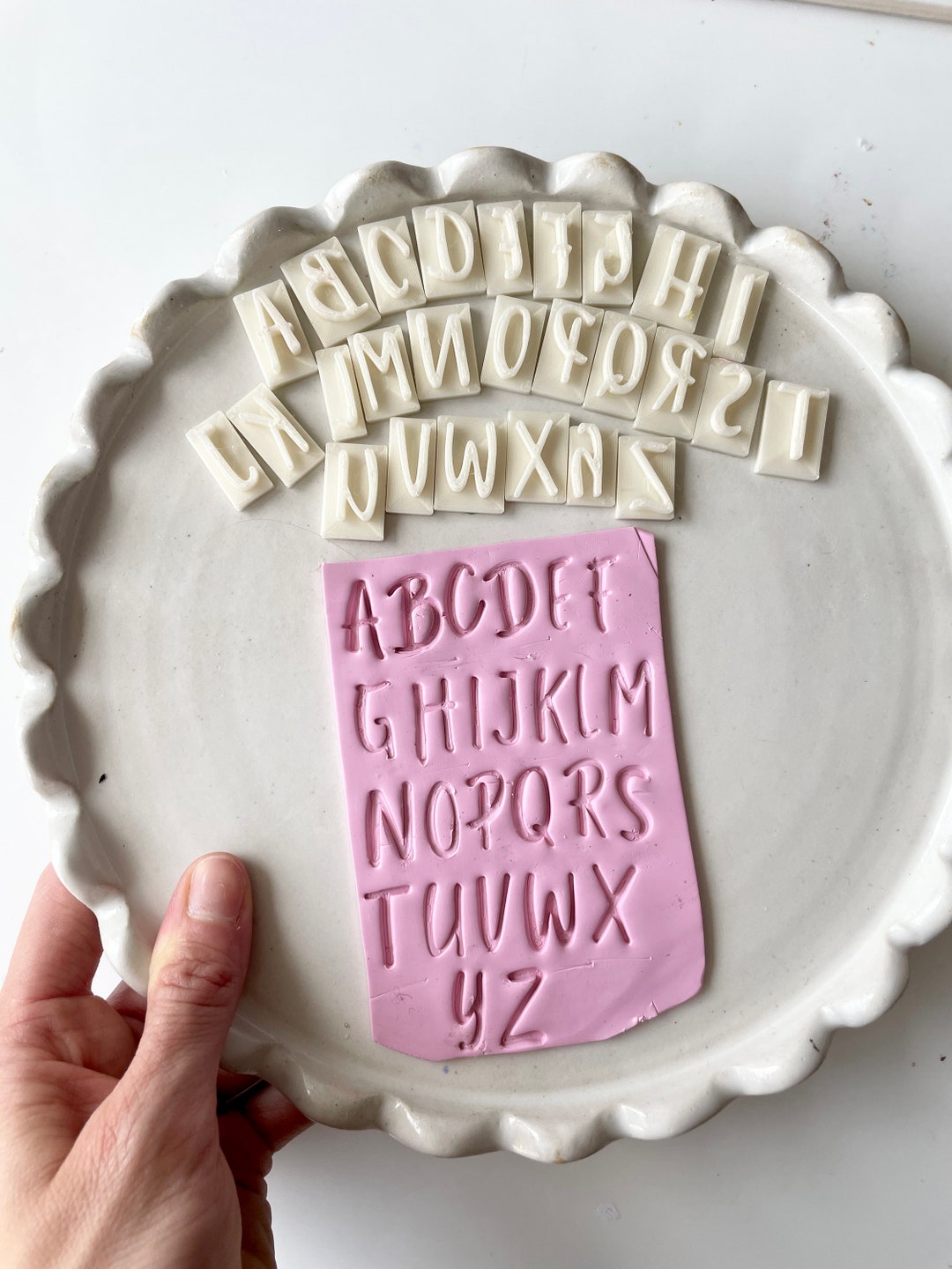 Large Alphabet Stamps Clay Stamp Alphabet Stamps for Polymer Clay
