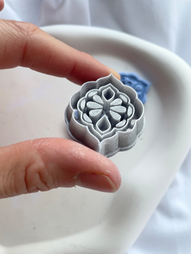 Thread Cutter Medallion Clay Cutter | Moroccan Medallion Shape Cutter for Polymer Clay ...