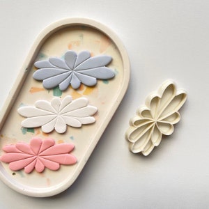 Large shape cutter barrette hair clip| polymer clay flower mould | floral mold | cookie cutter | handmade DIY earrings |FLOWER BARRETTE