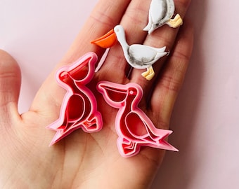Ton Ausstecher | Pelikan Ausstechform für Polymer Clay und Keramik | Ohrringe und Schmuck Ton Werkzeuge und Lieferungen | Vogel Ton Ausstechform