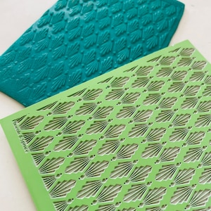 Art Deco texture mat for polymer clay| clay texture sheet | rubber stamp for metal clay, ceramic and air-dry clay| mold | CHANDELIERS MAT