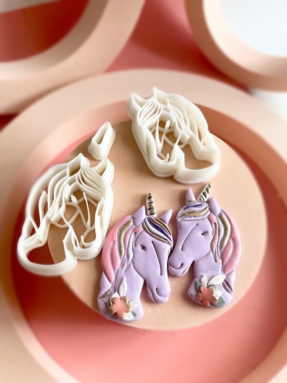 Unicorn Cookie Cutter, Fondant Cutters, Cookie Mold, Polymer Clay Cutters 