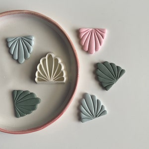 Art Deco Polymer clay shape cutter| pearl shell earring cut out | pottery mould | art deco cookie cutter | diy jewellery | embossing | PEARL