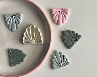 Art Deco Polymer clay shape cutter| pearl shell earring cut out | pottery mould | art deco cookie cutter | diy jewellery | embossing | PEARL