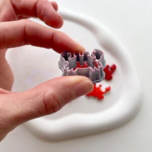 Crab shape cutter for polymer clay earrings and jewellery