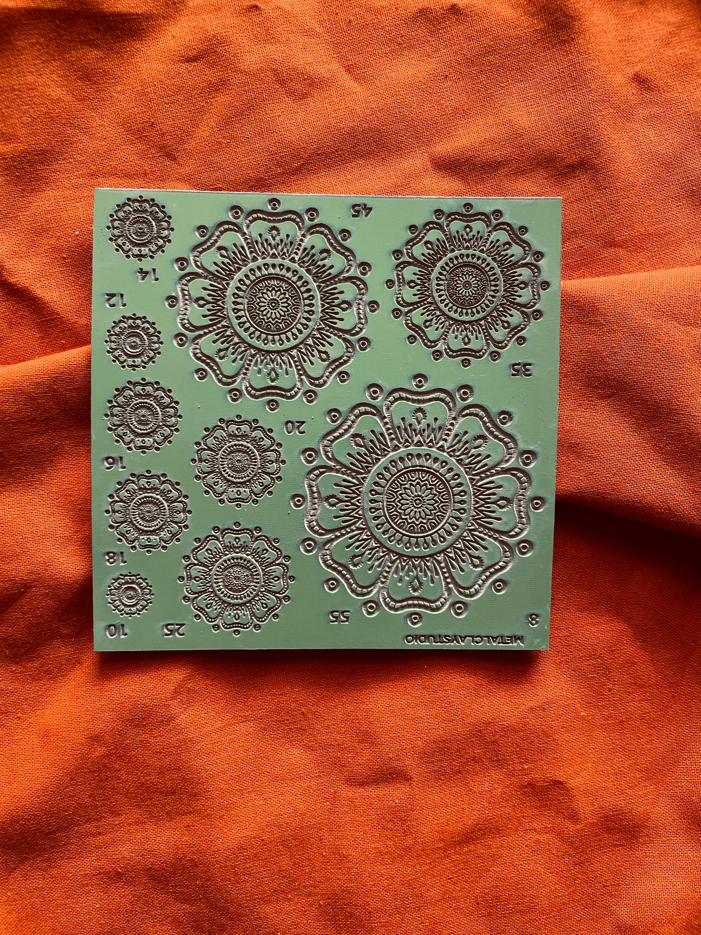 Rubber Stamps Clay, Polymer Clay Press, Mandala Tools, Texture Press