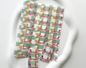 Water soluble transfer paper for polymer clay | woman image transfer paper| beach summer transfer paper pattern | clay jewellery