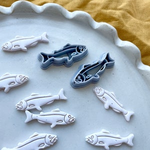 Clay cutter | fish shape cutter for polymer clay | sardine clay cutter | embossing clay stamp | earrings mould | clay tools | ceramic mould
