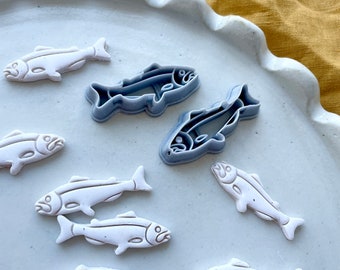Clay cutter | fish shape cutter for polymer clay | sardine clay cutter | embossing clay stamp | earrings mould | clay tools | ceramic mould