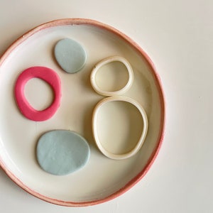 Shape cutter |  irregular circle pebble hoop donut | polymer clay cutter | diy Earring cutter set | Jewellery tools | IRREGULAR HOOP