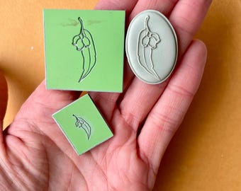 Clay stamp | Australiana rubber stamp for polymer clay | Gumnut stamp | earrings tools and supplies | clay tools | 2 sizes