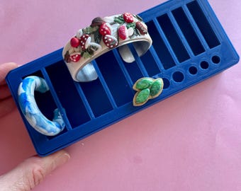 Schmuckkasten aus Ton | Werkzeug für Polymer Clay, Keramik und lufttrocknendem Ton Ton Werkzeuge und Zubehör | Ohrringhalter