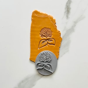 Polymer clay stamps | flower stamps | clay embossing stamp| hydrangea stamp | clay texture tool | soap making supplies | Metalclay