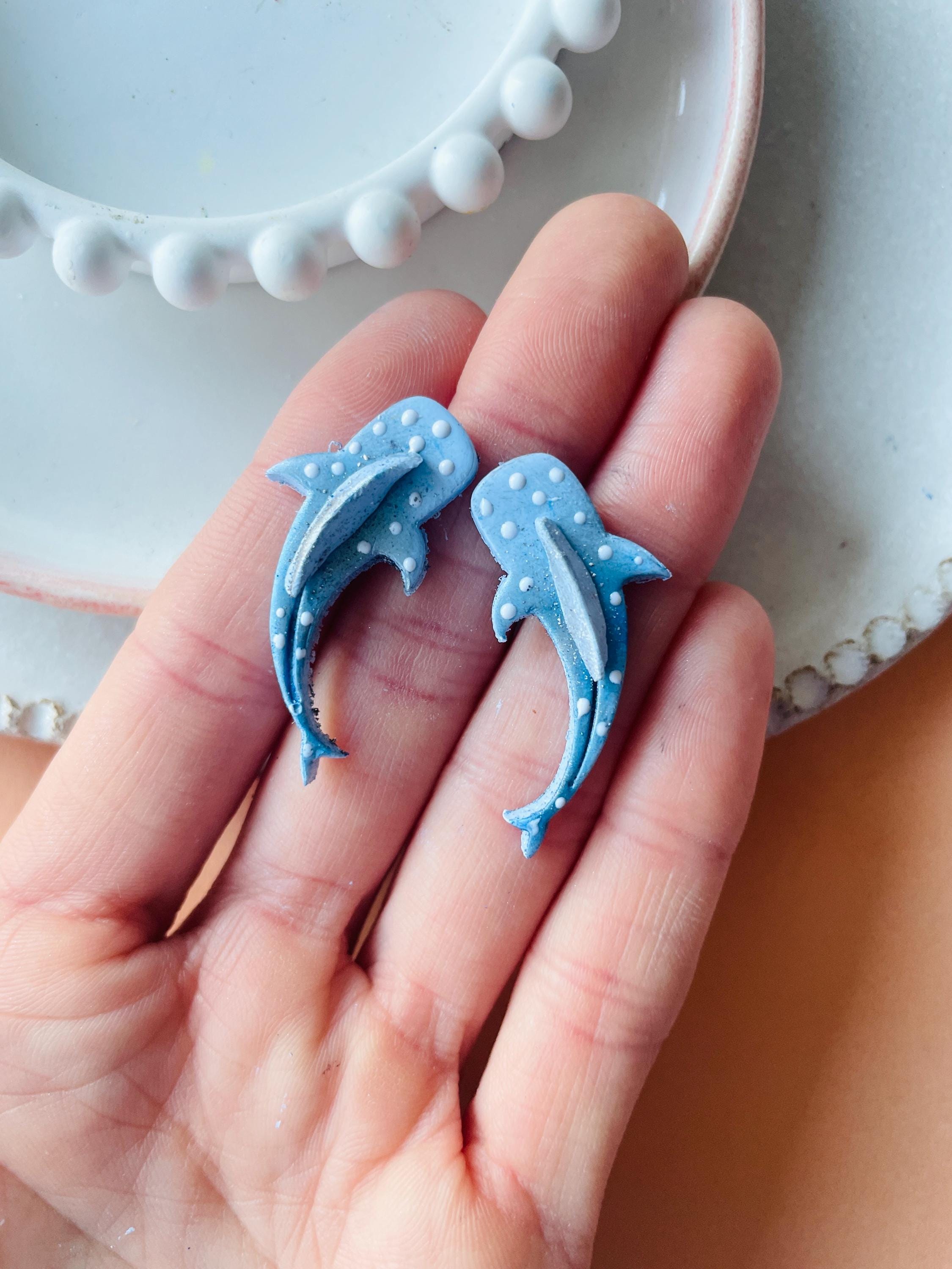 Ensemble D'emporte-pièces En Argile Requin-baleine : Moule Pour Boucles D'oreilles En Pâte Polymère, 40 Mm - France