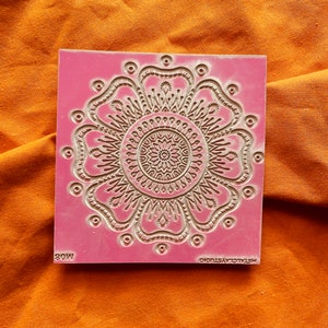 Mandala texture mat for polymer clay | Metal clay studio design | impression sheet kit | pottery ceramic earring tools | MS 2