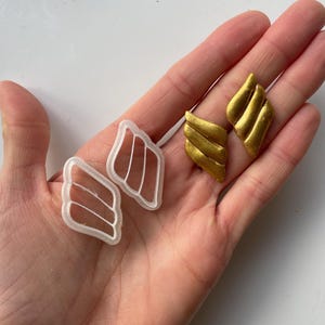 Clay cutter | art deco shape cutters for polymer clay and ceramics |stamp tool for clay jewelry and earrings | embossing cutter