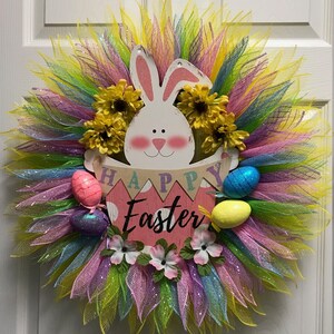 Couronne de joyeux lapin de Pâques