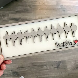 Heartbeat Sign | Sentimental Gift | Baby Gift | New Mom | Baby Heartbeat | Sonogram | Nursery Decor | Newborn Sign