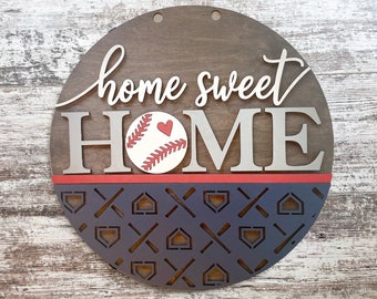 Baseball Door Hanger  | Craft Kit | Paint Kit | Sports Decor | DIY Home Decor |