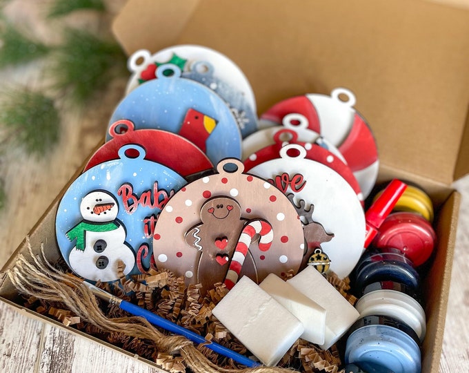 DIY Christmas Ornament Paint Kit Christmas Craft Kids Craft DIY