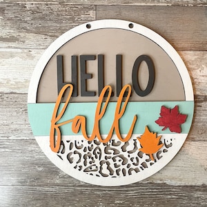 Hello Fall Door Hanger | Door Decor | Craft Kit | Paint Kit | Fall Decor | DIY Home Decor | Fall Door Decoration | Door Hanger DIY Kit