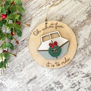 Oh What Fun Boat Ornament | Boat Lovers | Christmas Gift | Wood Ornament | Lake Life | Gift Tag | Keepsake | Boating