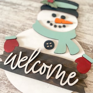 Snowman Door Hanger | Door Decor | Craft Kit | Paint Kit | Winter Door Decor | DIY Home Decor | Winter Welcome Sign | Door Hanger DIY Kit