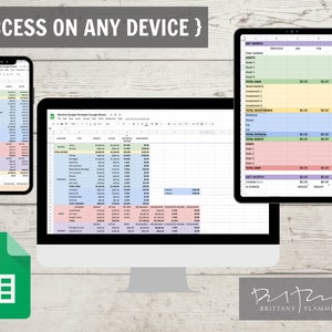 Monthly Budget Template + Net Worth Tracker, Google Sheets Zero Based Budget