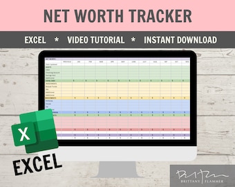 Net Worth Tracker, Excel Net Worth Tracker