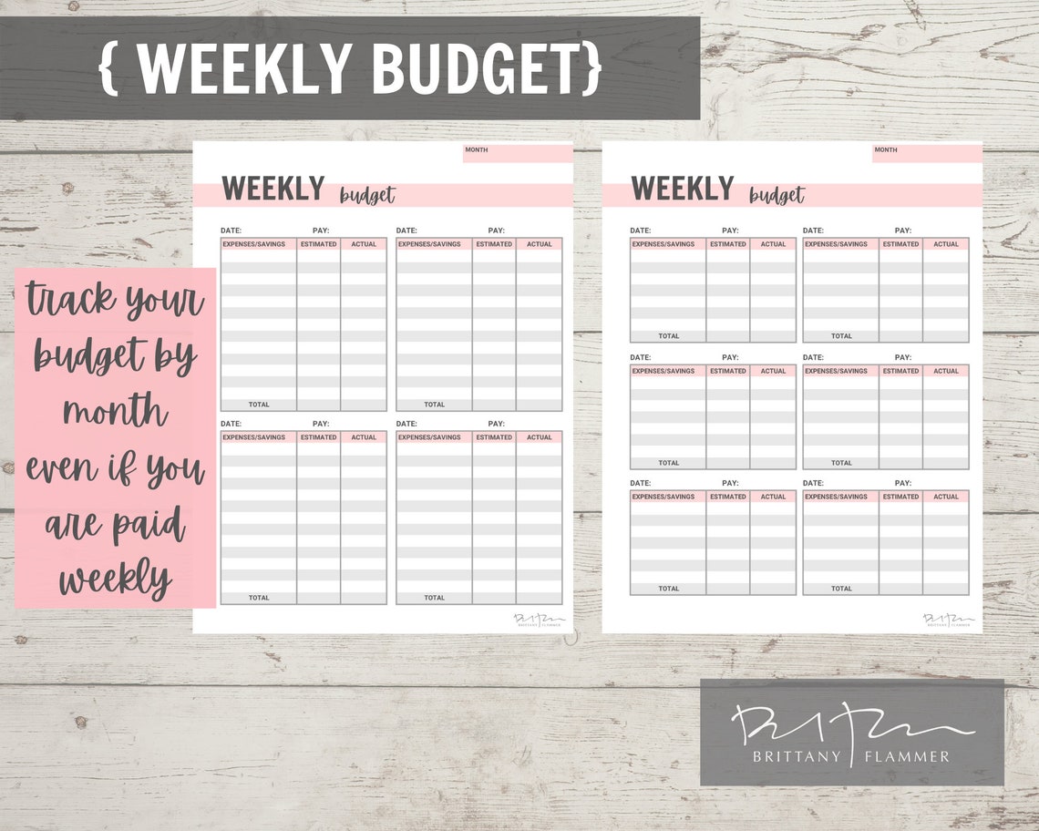 Printable Budget Template, Paycheck Budget Template, Bi-weekly Budget ...