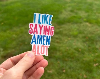 Amen Vinyl Sticker - Christian Faith Decal for Water Bottle