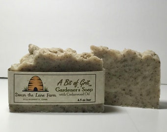 Handmade Bar Soap Gardeners with Cedarwood Oil Exfoliating Walnut Shells Coffee Moisturizing Cleansing