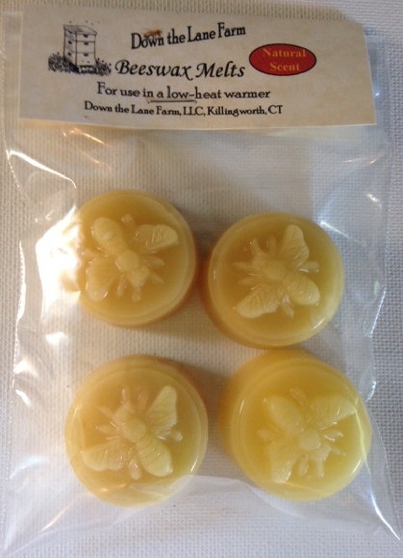 Country Apple Apricot Peach Beeswax Melts Tarts with Honeybee 4 Scents Maple Cream Natural Beeswax Use with Tart Warmers 100/% Natural