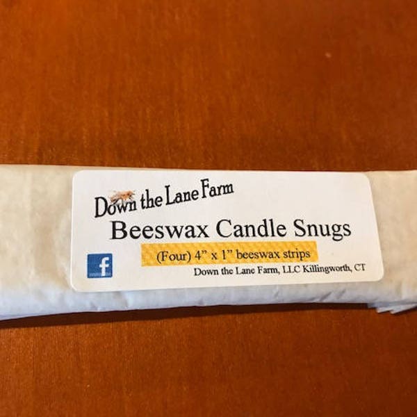 Candle Snugs 100% Pure Beeswax Fits Loose Taper or Candle in Candlestick Holder