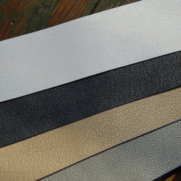 Lambskin Lamb leather strip pack for Sami Bracelet, 25mm wide x 20cm strips (each makes 1 bracelet) White, Light Grey, Charcoal, Beige - 4pc