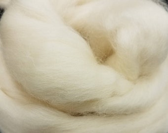 1 libra de fibra peinada BFL blanca, para mechas, hilado y fieltrado, por libra