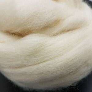 1 lb White BFL combed top, roving, spinning fiber, felting fiber, by the pound image 2