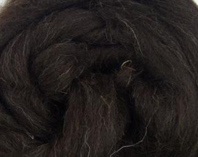 1 Lb Black Jacob Combed Top, Roving, Spinning Fiber, Felting Fiber