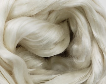 1 oz Grade A Mulberry Silk Roving, Combed Top, Luxury Fiber