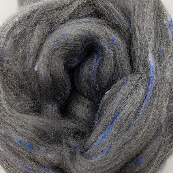 Fable Merino/Bamboo tweed combed top, 4 ozs, 23 micron, roving, spinning fiber, felting fiber, luxury fiber, spinning fiber, braid, tweed